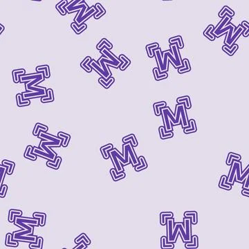 Pre programmed modes glyph seamless pattern Stock Illustration