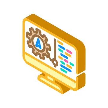 Pre programmed modes isometric icon vector illustration Stock Illustration