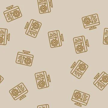 Pre programmed modes line vector seamless pattern イラスト素材