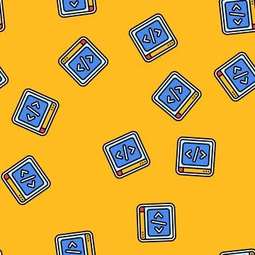 Pre programmed modes vector seamless pattern 스톡 일러스트