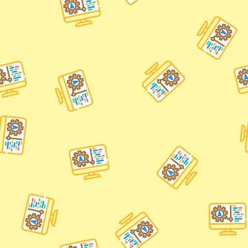 Pre programmed modes vector seamless pattern Stockillustratie