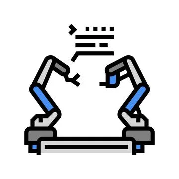 Pre-programmed robot color icon vector illustration Stock Illustration