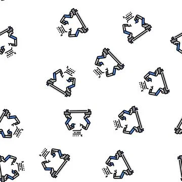 Pre-programmed robot vector seamless pattern イラスト素材