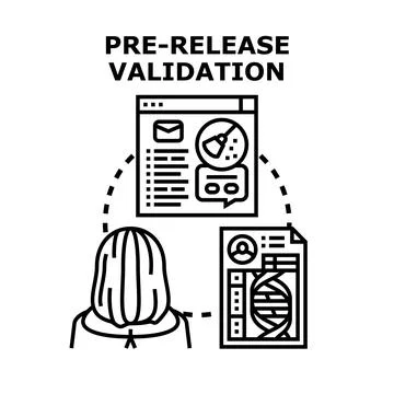 Pre release validation of software and data イラスト素材