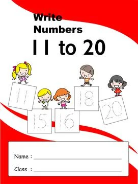 Pre school kids vector cartoon education activity topic  leaning book cover Stock Illustration