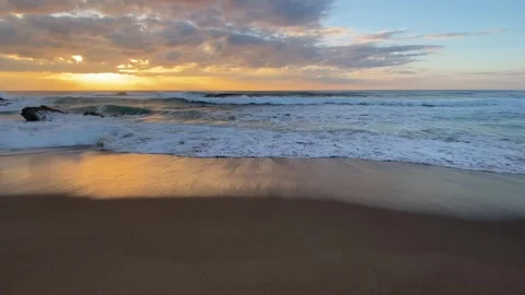 Pre-Sunset Light on the Beach Stock Footage 314946275