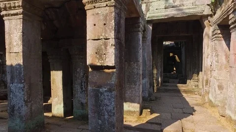 Preah Kahn Temple And Tree Stock Footage 73240196