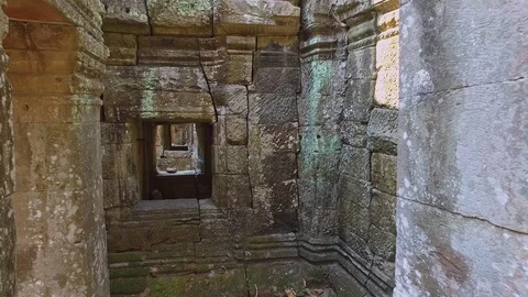Preah Kahn Temple Archway Stock Footage 73240237