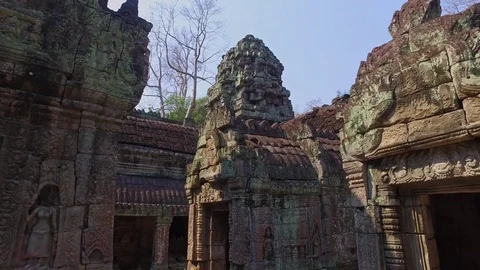 Preah Kahn Temple Courtyard Stock Footage 73240611