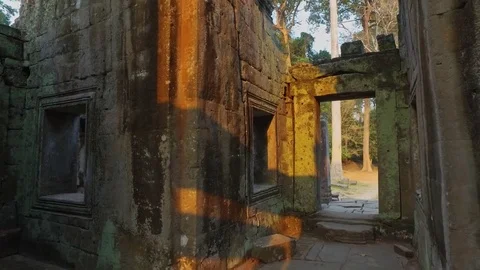 Preah Kahn Temple Interior Stock Footage 73241271