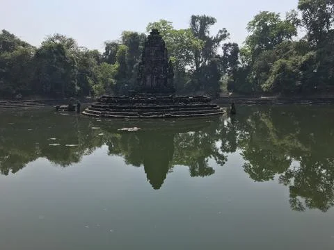 Preah neak pean temple Foto stock