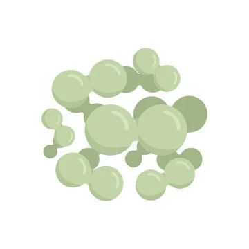 Prebiotic microbe icon flat vector. Bacteria probiotic イラスト素材