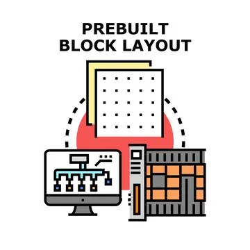 Prebuilt block layout developing digital website architecture Stock-Illustration