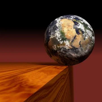 Precarious earth Stock Illustration