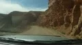 Precarious switch back dirt road coming of high desert into Mexican Hat - 6 HD 동영상