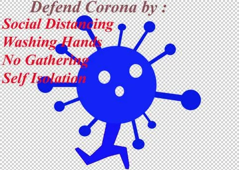 Precaution from corona Stock Illustration