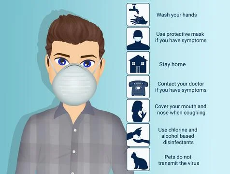 Precaution for coronavirus infection Stock Illustration