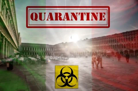Precautionary security measures to counter the spread of Coronavirus in Italy Stock-Fotos