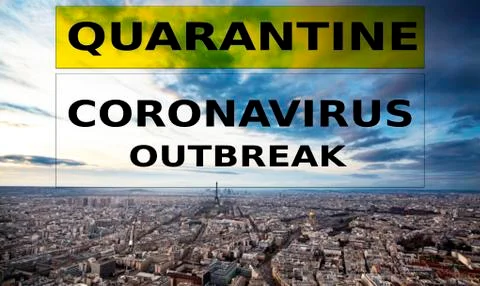 Precautionary security measures to counter the spread of Coronavirus in Paris Stock Photos