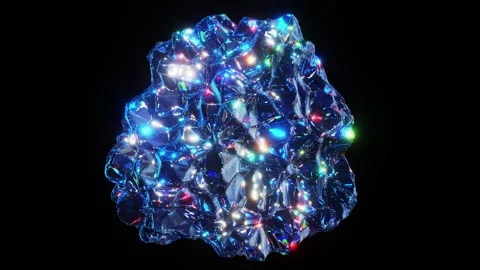 Precious blue crystal rendered in UHD with alpha matte 스톡 동영상 265834603