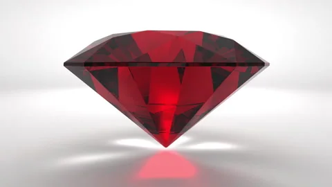 Precious Expensive Red Ruby Slowly Rotating. Stock Footage 269420046