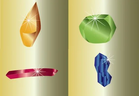 Precious gems 3 Stock Illustration