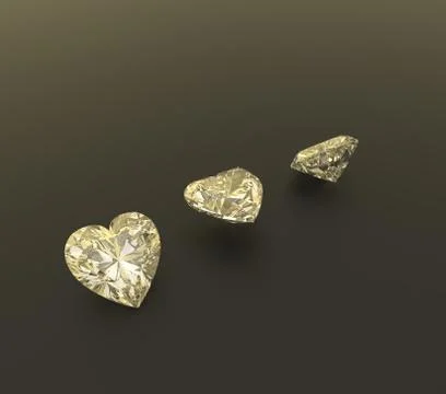 Precious gemstones on a dark background. 3D illustration Stock Illustration