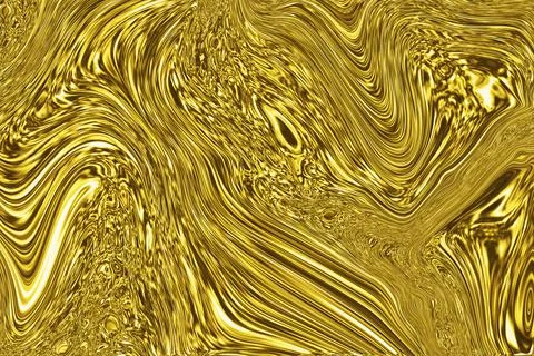 Precious metal flow image. Marble abstract background digital illustration. L Stock Illustration