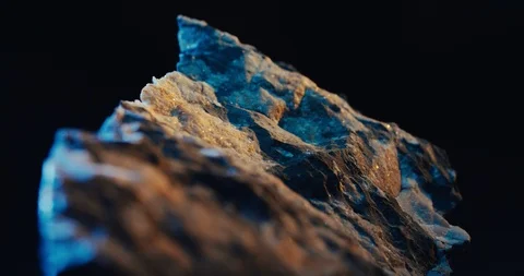 Precious metals minerals close up. Stock Footage 92373496