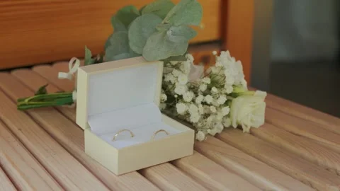 Precious relics of lasting devotion, wedding items Stock Footage 312814155