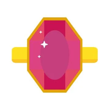 Precious ring with stone gems vector illustration 스톡 일러스트
