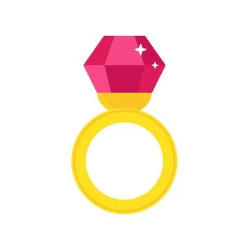 Precious ring with stone gems vector illustration 스톡 일러스트