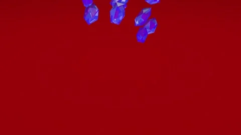 Precious Stone Falls With Luma Matte Stock-Footage 132278077