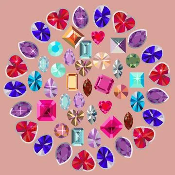 Precious stones Stock Illustration