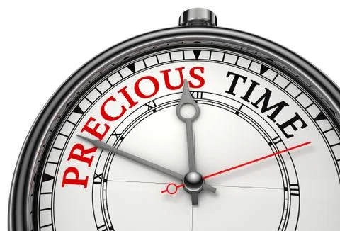 Precious time concept clock Stock Illustration