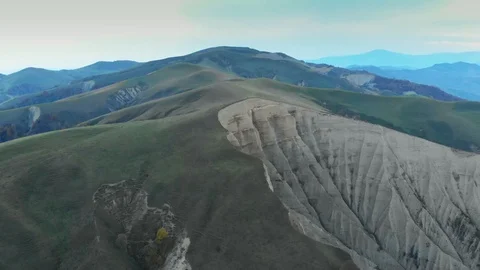 Precipice in the Mountains 4K epic Drone flight Caucasus hills and valley beauty 스톡 동영상 97949903