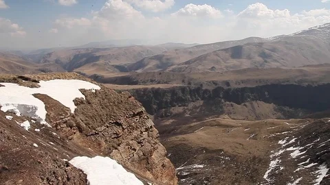 Precipice in the mountains (caucasus) Stock Footage 83743207