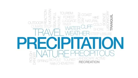 Precipitation animated word cloud, text design animation. Kinetic typography. Stock Footage 81054746