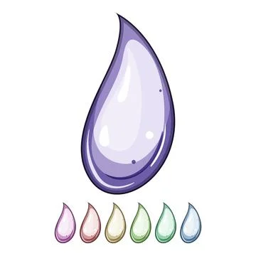 Precipitation water drops cartoon vector graphic Stock Illustration