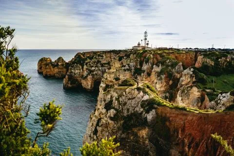 Precipitous eroded limestone formations Stock Photos
