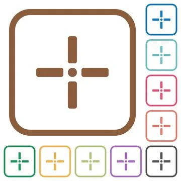 Precise cursor simple icons Stock Illustration