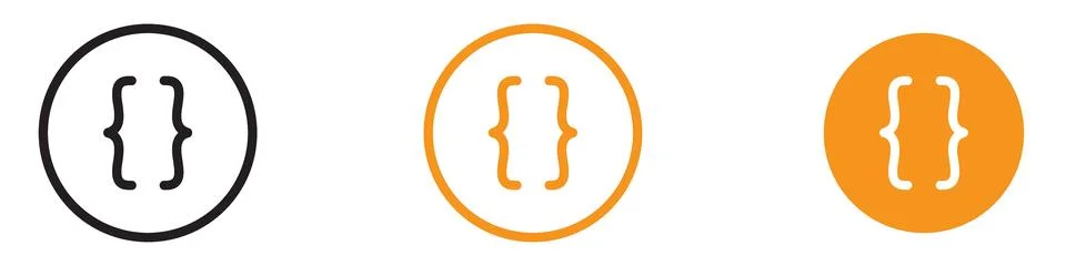 Precise Font Brackets Icon for Typography and Text Editing Graphics Essenti.. Stock Illustration