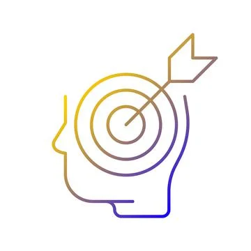 Precise knowledge gradient linear vector icon Stock Illustration