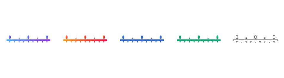 Precise Measurement Scale Graphic Elements Stock Illustration