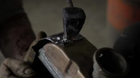 Precise Metalworking - A Closer Look at the Tool's Grip Stock Footage 320939281