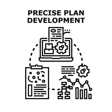 Precise plan development for business strategy and analytics Stock Illustration