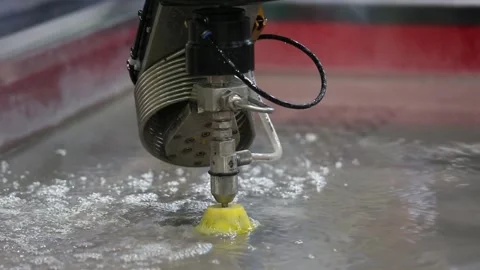 Precision 5 axis cutting head with direct drive technology Stock Footage 90104427