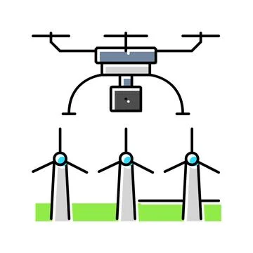 Precision agriculture color icon vector illustration Stock Illustration