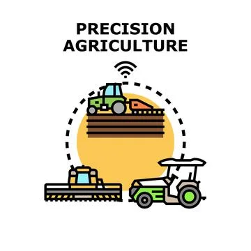 Precision agriculture concept using smart farming technology Stock Illustration