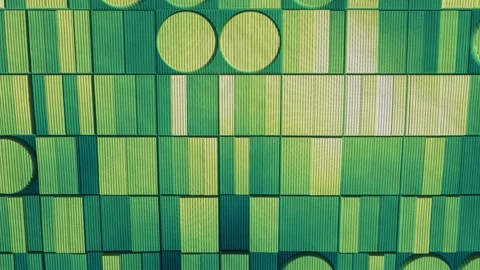 Precision Agriculture Crop Height Raster Field Strips Tramlines Green Ramp Stock Footage 343382657